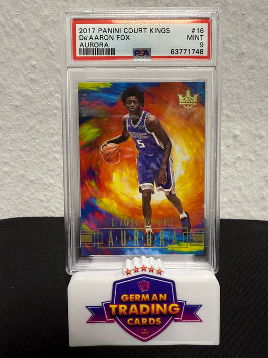 De‘Aaron Fox Rookie Aurora SSP PSA 9 - 2017-18 Panini Court Kings Basketball