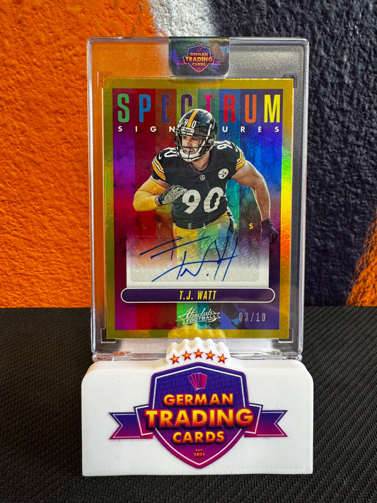 T.J. Watt Spectrum Signatures 03/10 - Panini Absolute Football 2023