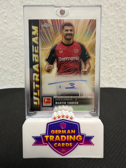 Martin Terrier Ultrabeam Auto 050/100 - 2024-25 Topps Bundesliga Chrome