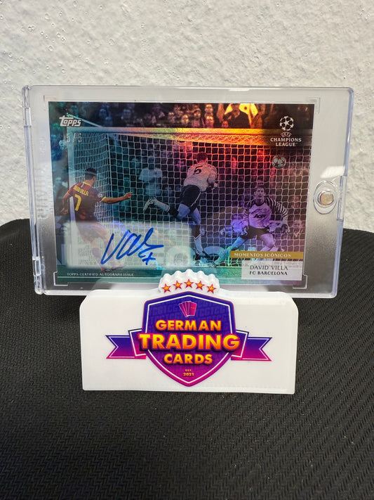 David Villa Momentos Iconicos Auto 5/5 - 2024 Topps Simplicidad