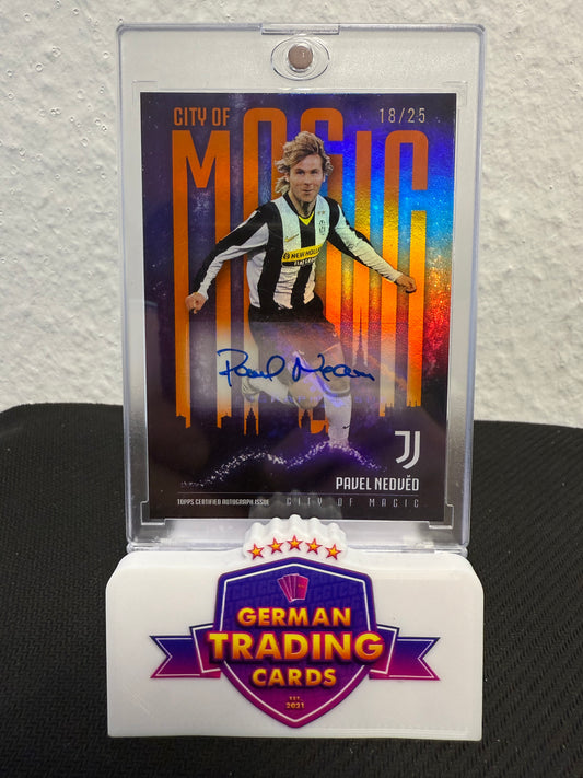 Pavel Nedved City of Magic Auto 18/25 - 2023-24 Topps Juventus Team Set