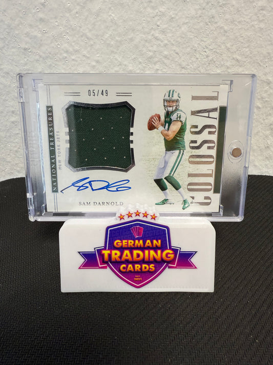 Sam Darnold Rookie Patch Auto 05/49 - 2018 Panini National Treasures Football