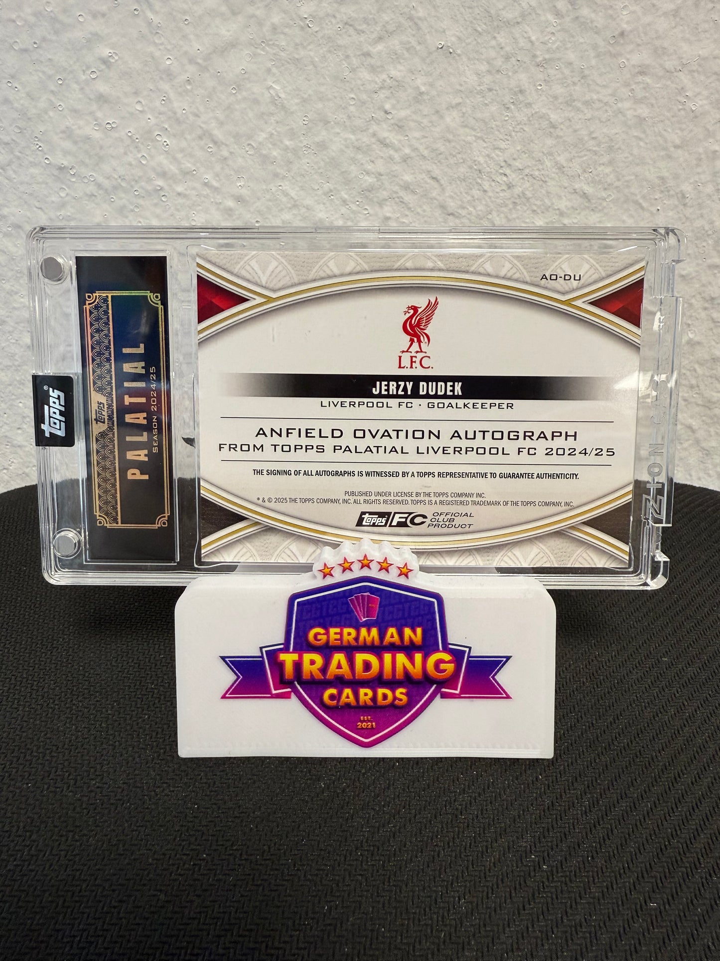 Jerzy Dudek Auto 02/10 - 2024-25 Topps Palatial Liverpool FC