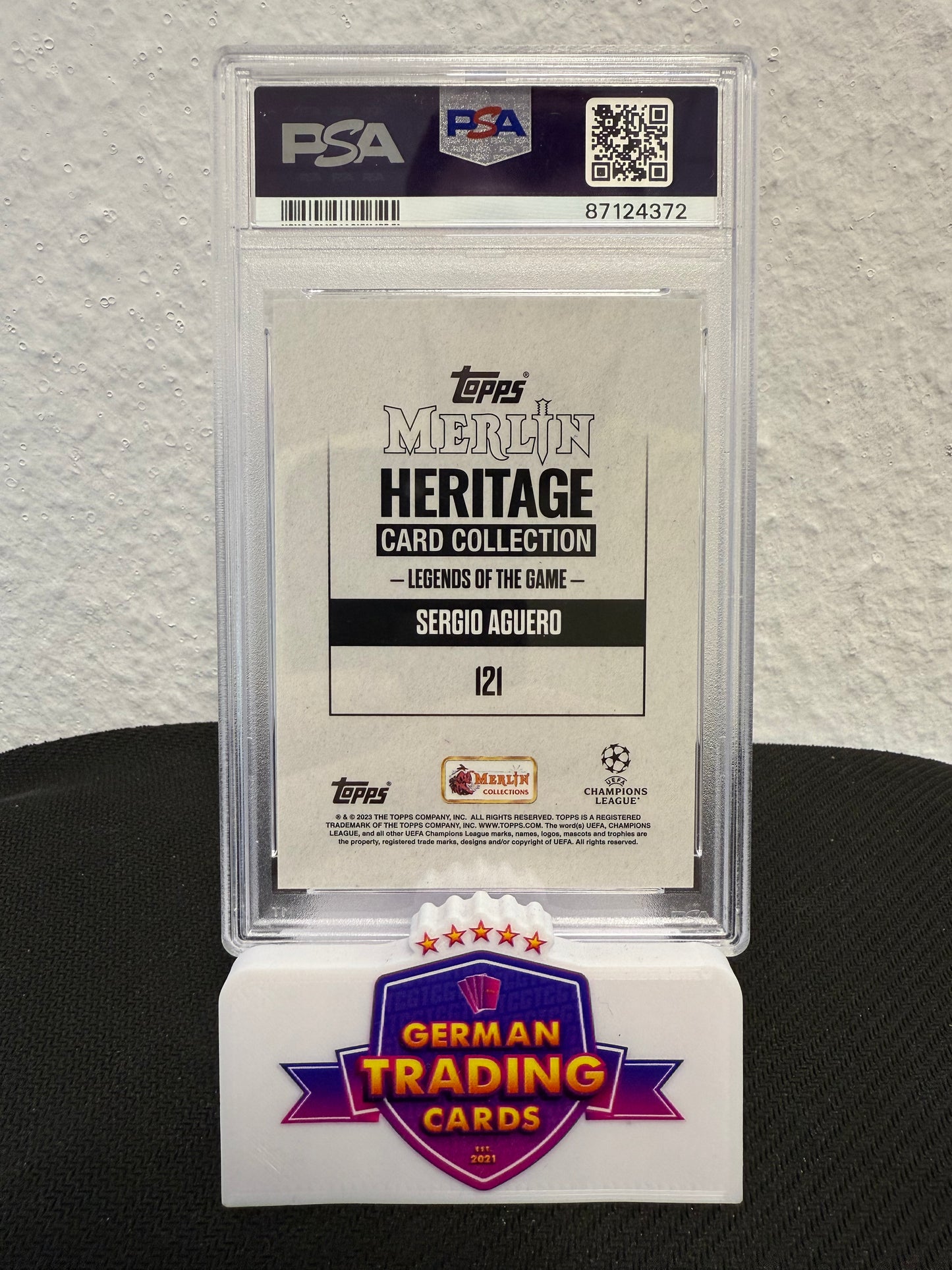 Sergio Aguero Auto 07/10 PSA 10 - 2023-24 Topps Merlin Heritage UCC