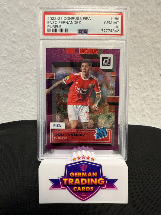 Enzo Fernandez Rookie 92/99 PSA 10 - 2022-23 Panini Donruss FIFA