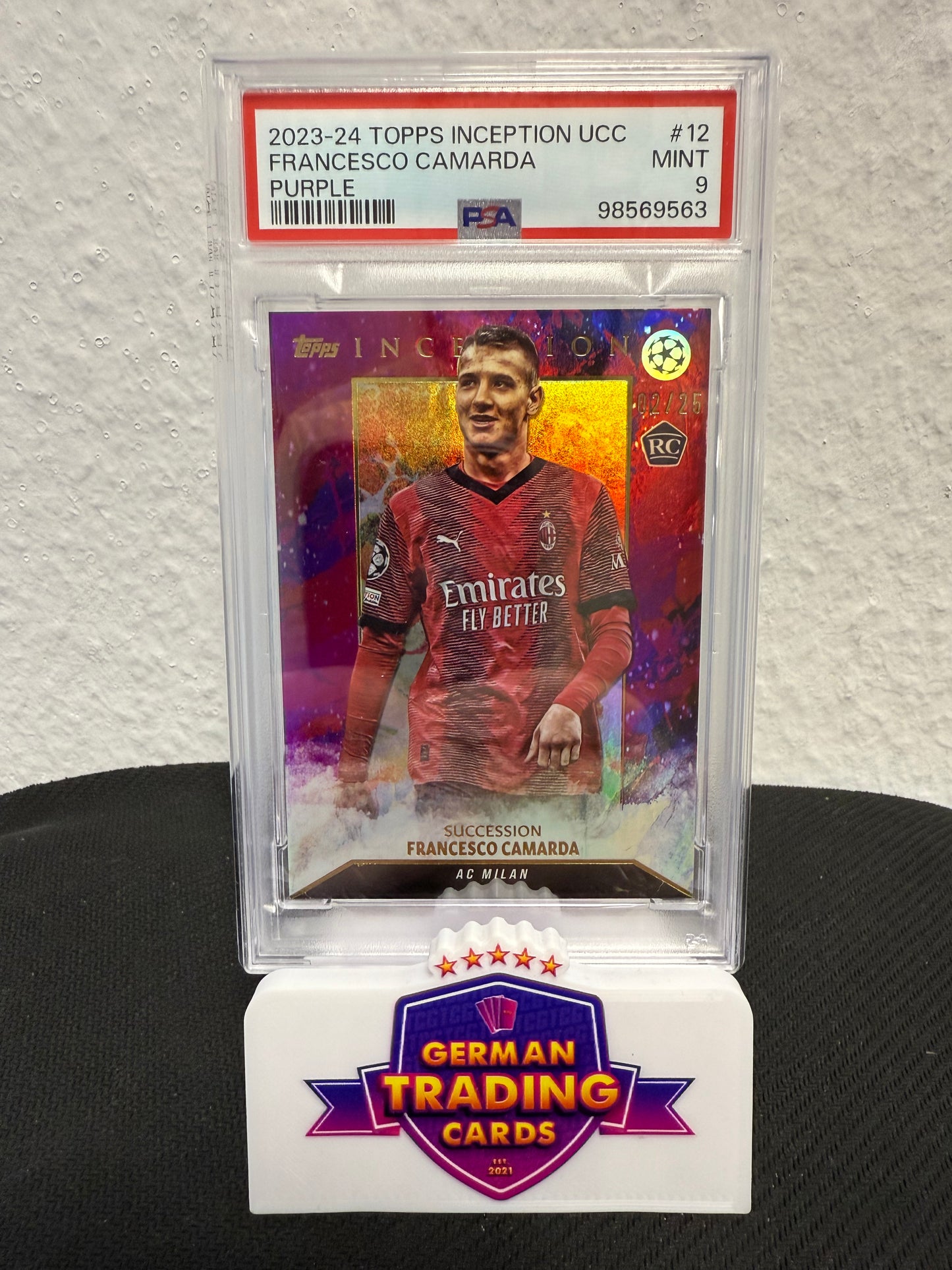 Francesco Camarda Rookie 02/25 PSA 9 - 2023-24 Topps Inception UCC