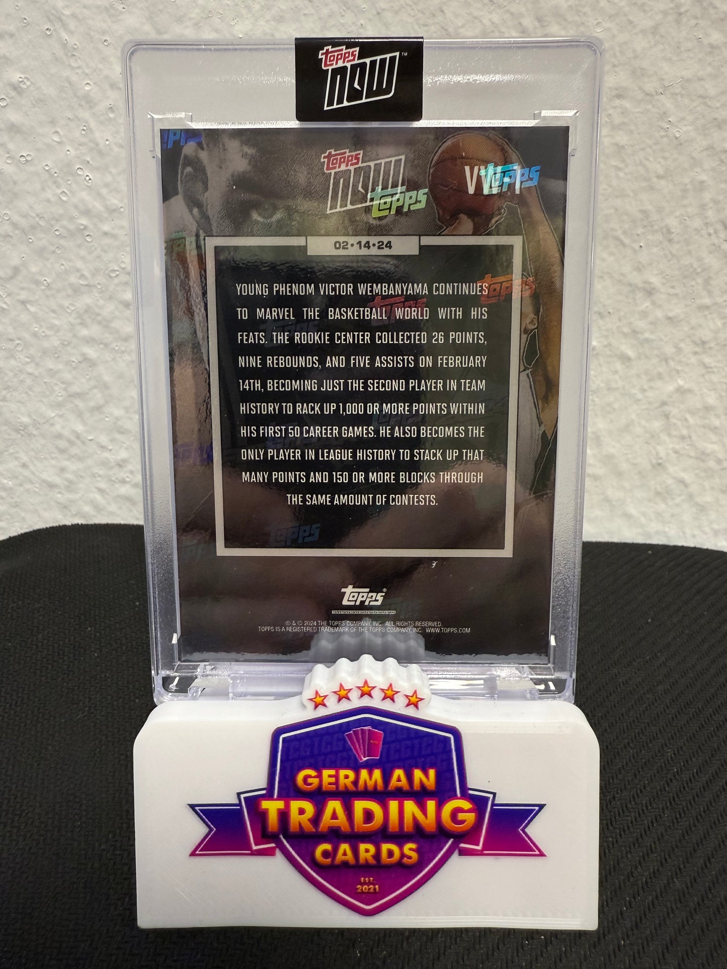 Victor Wembanyama Rookie Topps Now "1000th Point"