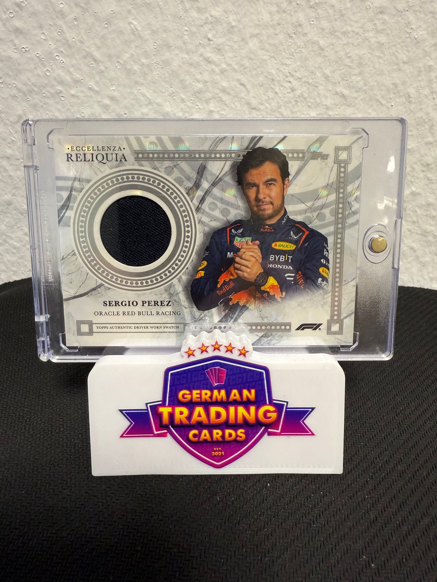 Sergio Perez Driver Worn Relic - 2023 Topps Eccellenza Formula 1