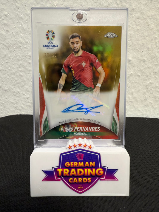 Bruno Fernandes Auto 27/50 - Topps Chrome UEFA Euro 2024