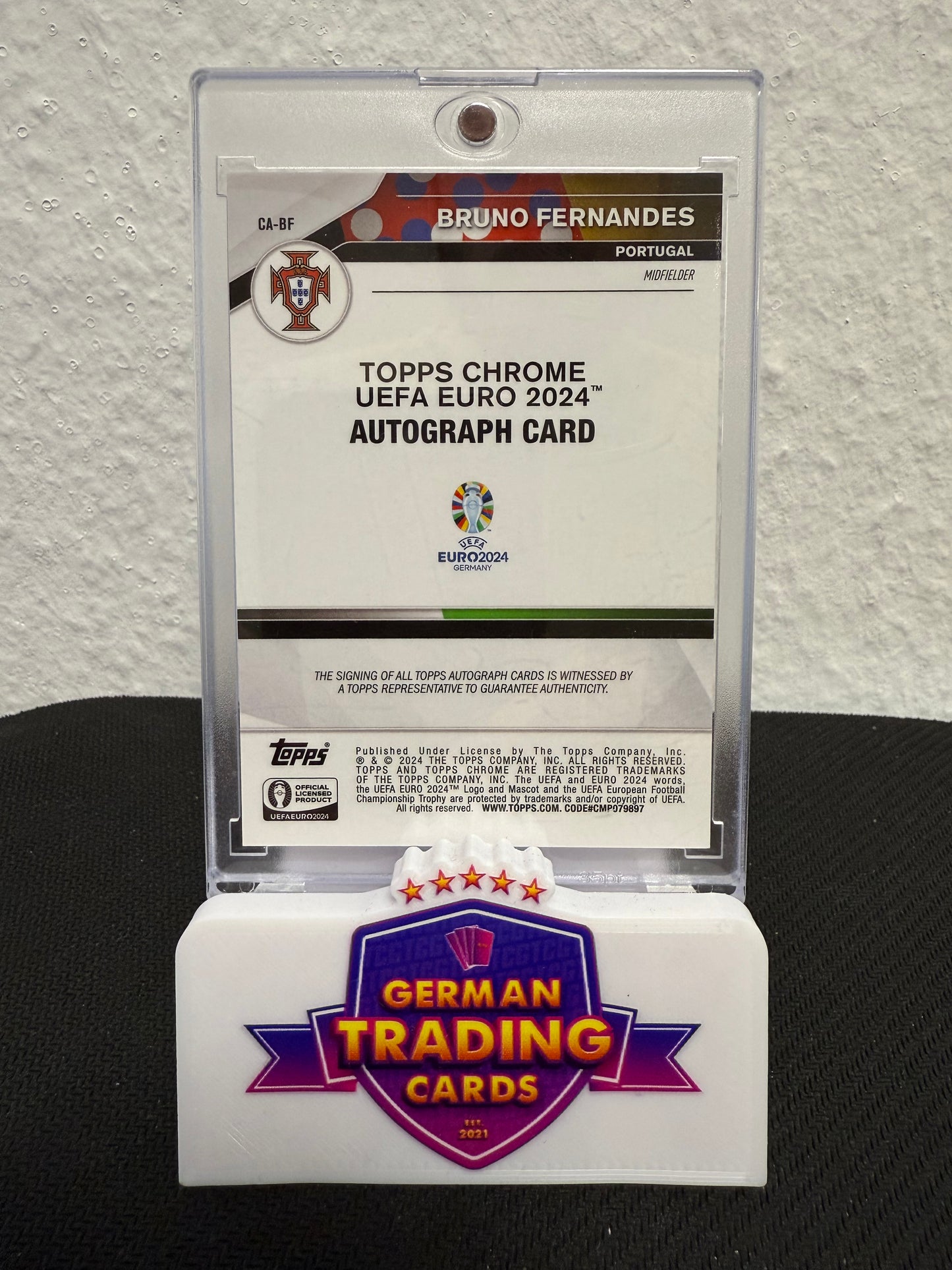 Bruno Fernandes Auto 27/50 - Topps Chrome UEFA Euro 2024