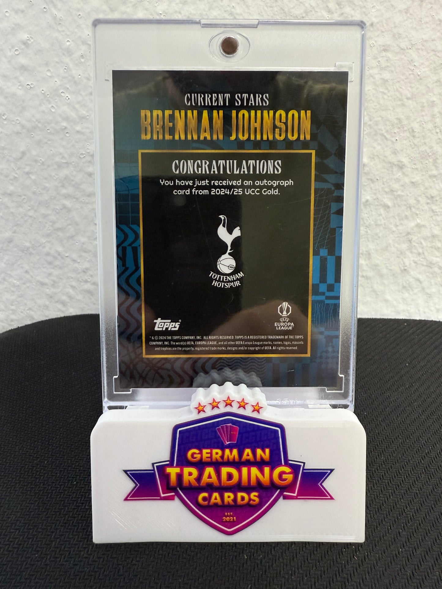 Brennan Johnson Auto 03/49 - 2024-25 Topps Gold UCC