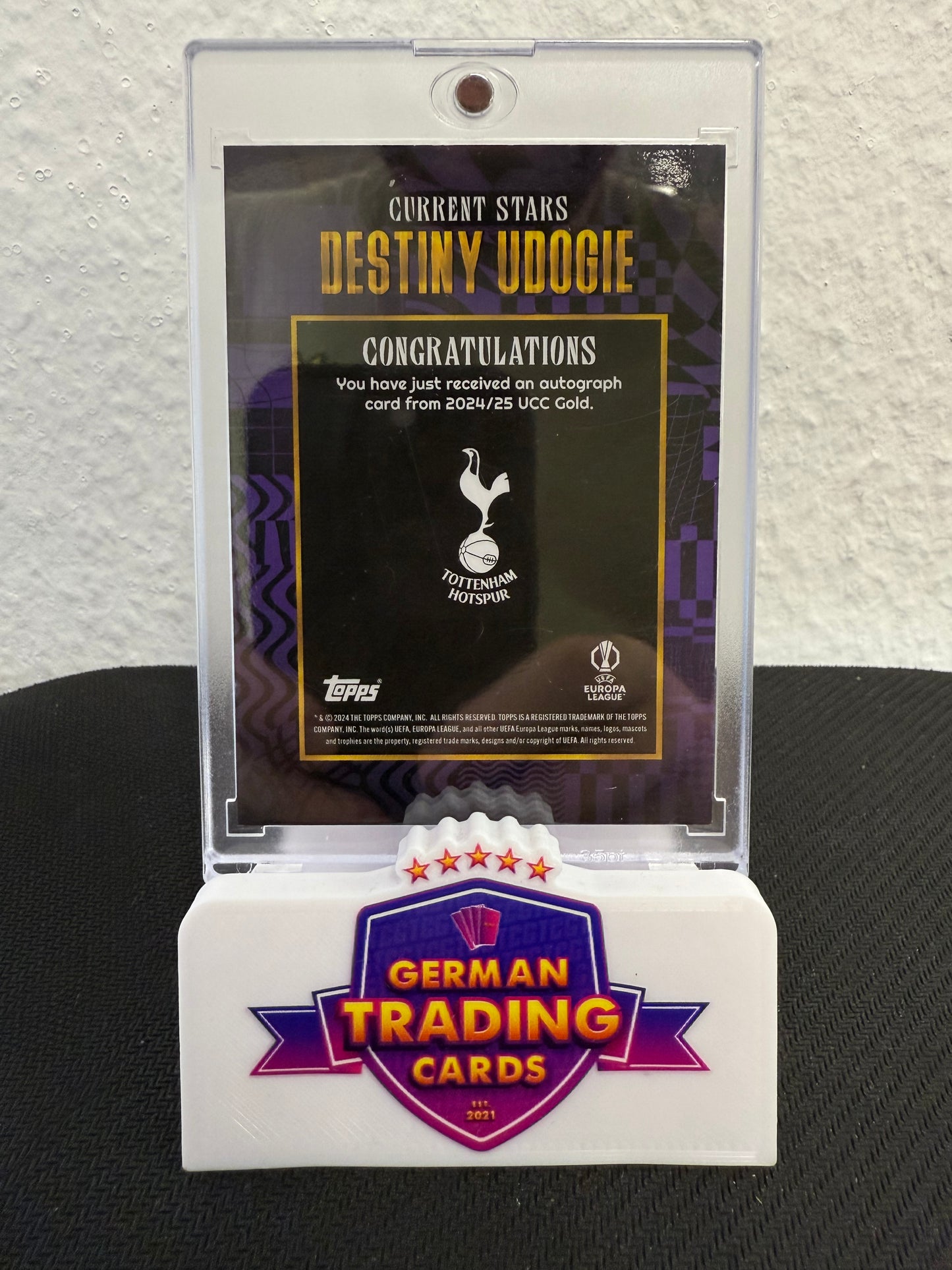 Destiny Udogie Auto 18/25- 2024-25 Topps Gold UCC