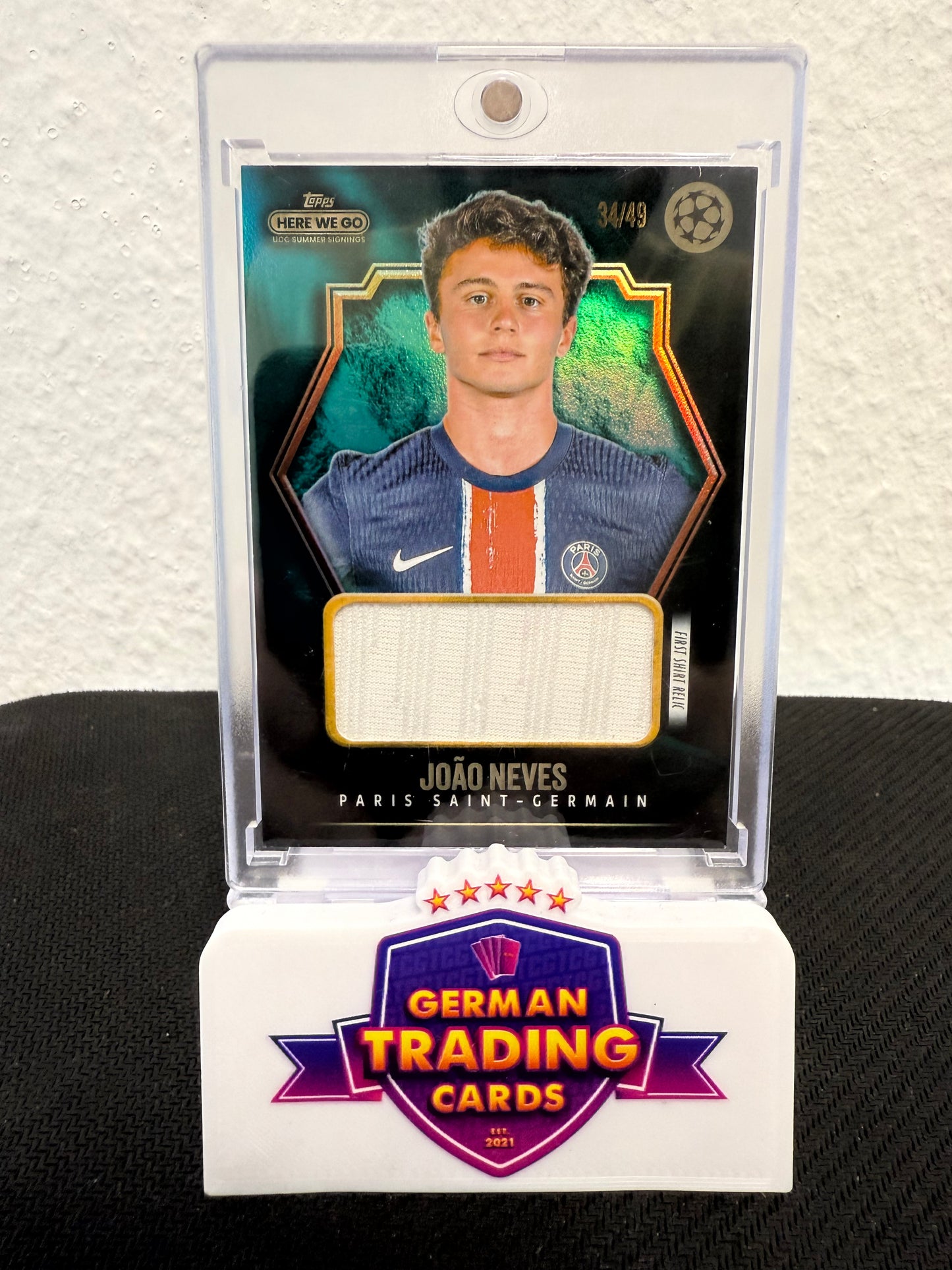 Joao Neves First Shirt Relic/Patch 18/49 -2024-25 UCC Summer Signings by Fabrizio Romano: Here We Go