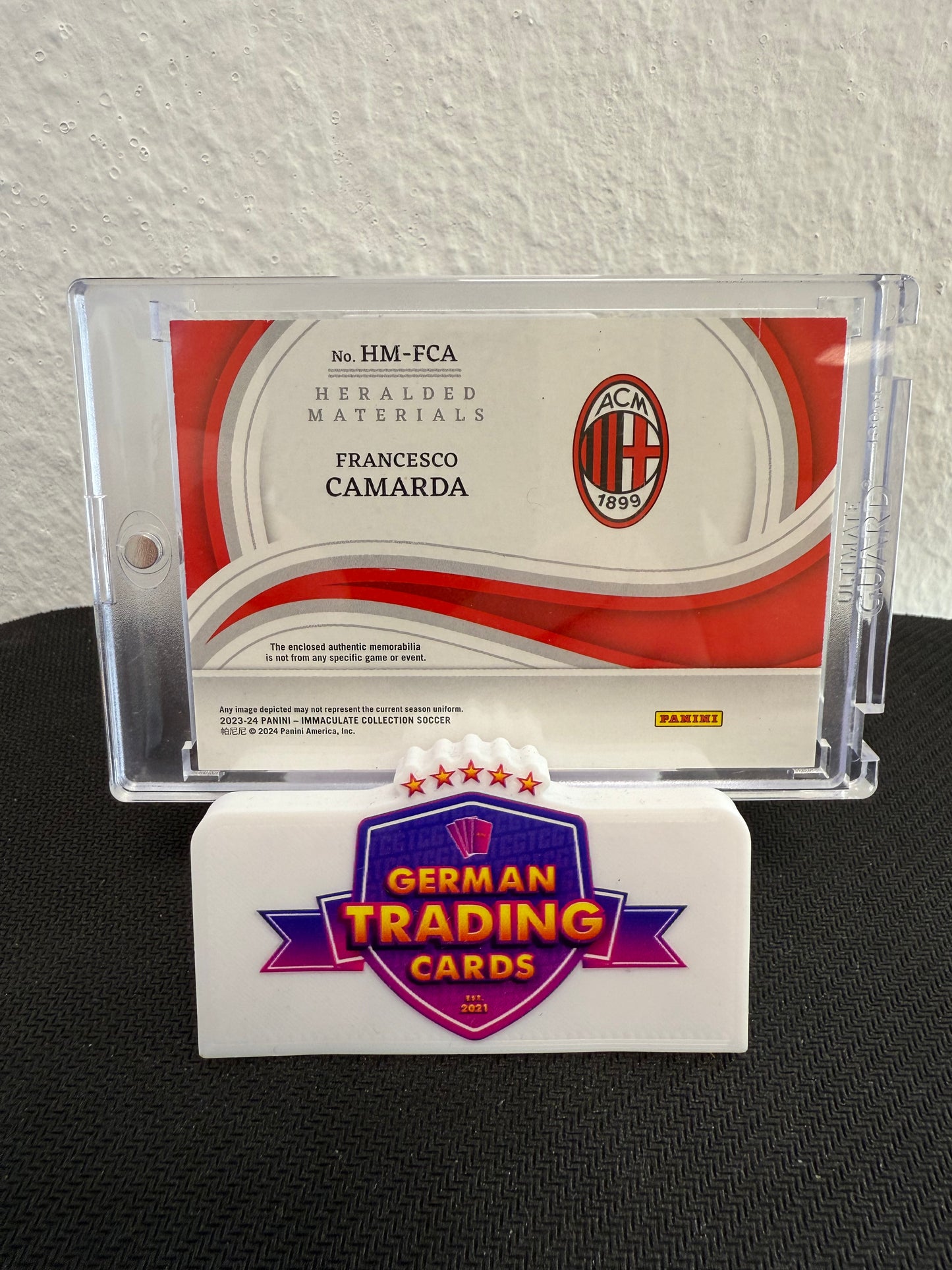 Franceso Camarda Rookie Heralded Materials 25/49 - 2023-24 Panini Immaculate Soccer