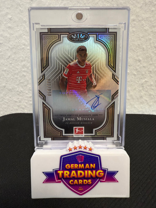 Jamal Musiala Auto 050/100 - 2022-23 Topps Tier One Bundesliga
