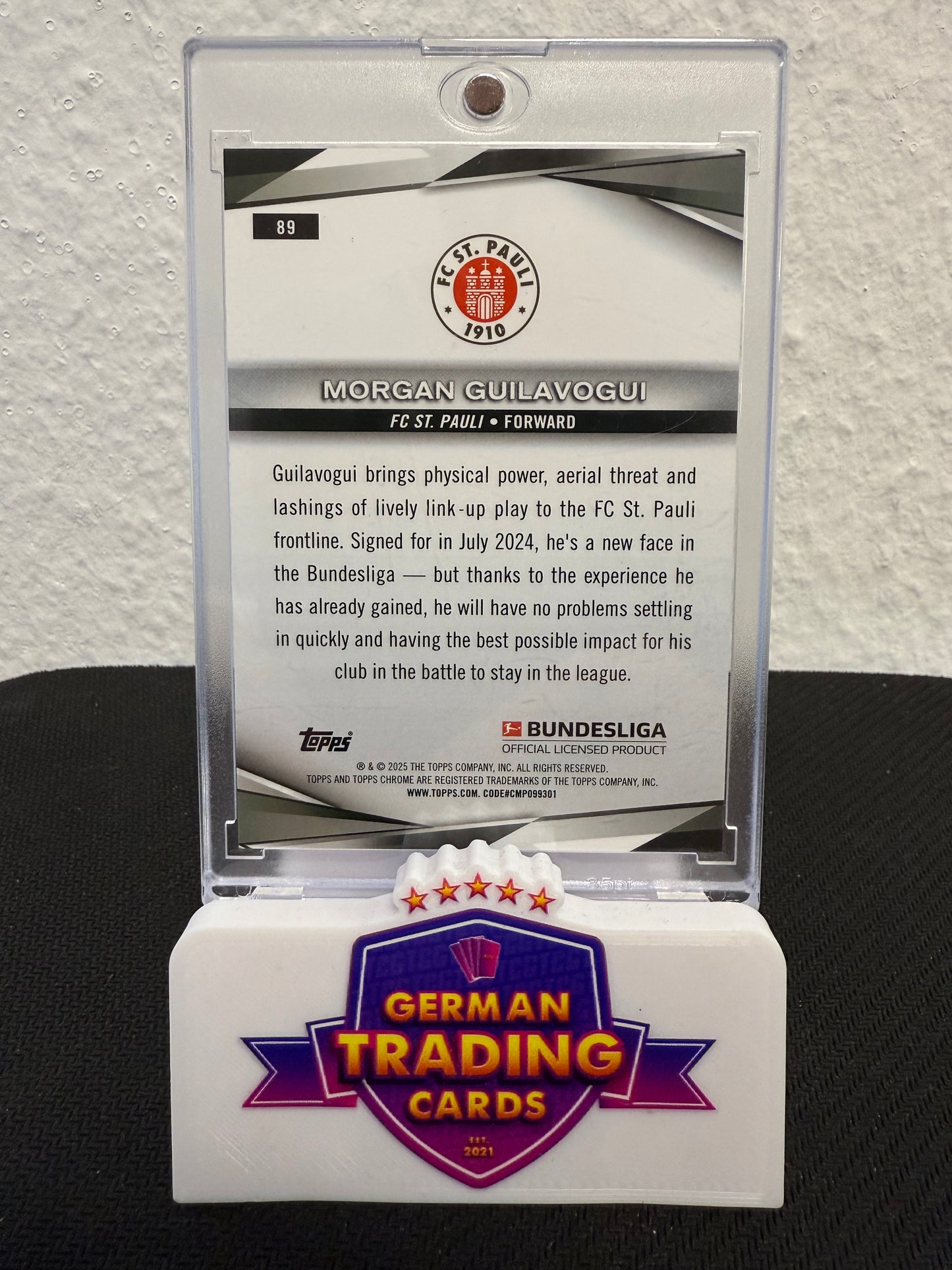 Morgan Guilavogui 10/10 - 2024-25 Topps Chrome Bundesliga Sapphire