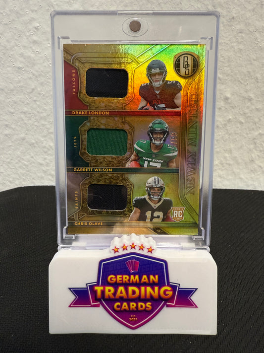 Drake London / Garrett Wilson / Chris Olave Rookie Triple Jersey 83/99 - 2022 Panini Gold Standard Football