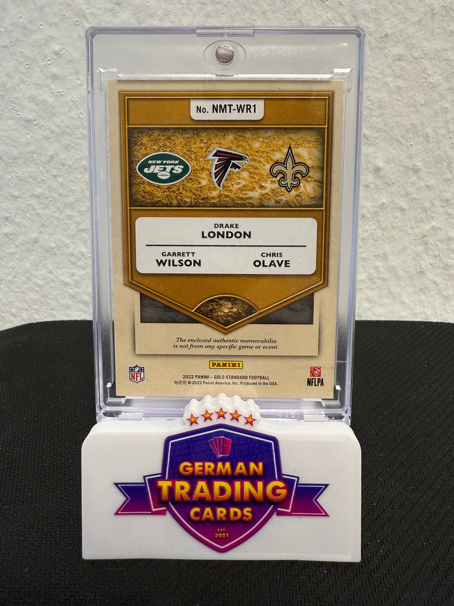 Drake London / Garrett Wilson / Chris Olave Rookie Triple Jersey 83/99 - 2022 Panini Gold Standard Football