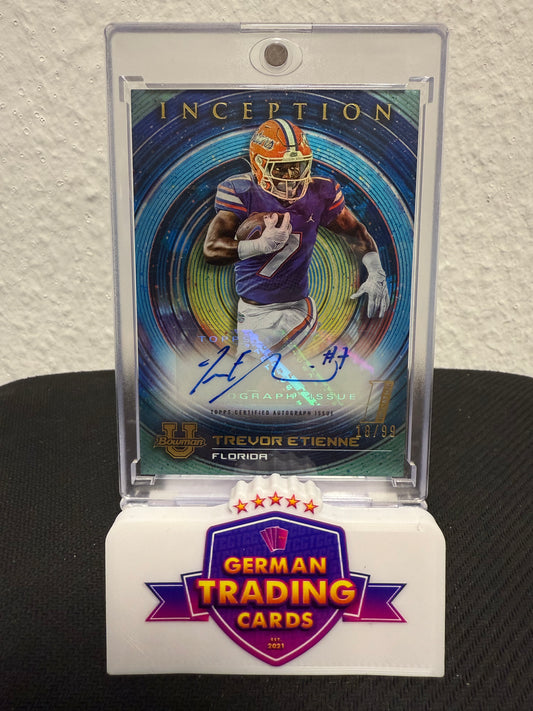 Trevor Etienne Auto 18/99 - 2022-23 Topps Bowman University Inception