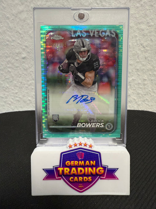 Brock Bowers Rookie Variation Auto 002/199 - 2024 Topps Chrome Football