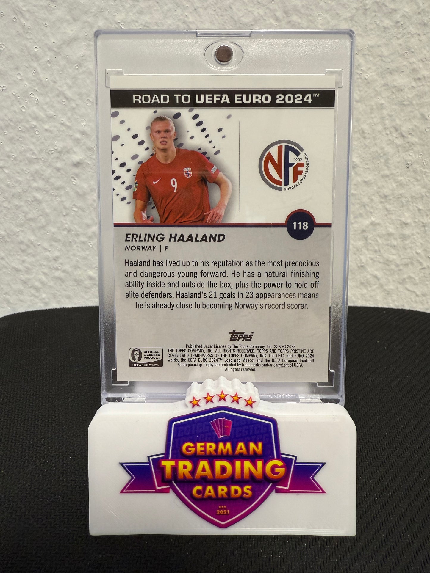 Erling Haaland 06/25 - 2023 Topps Pristine Road to UEFA Euro 2024