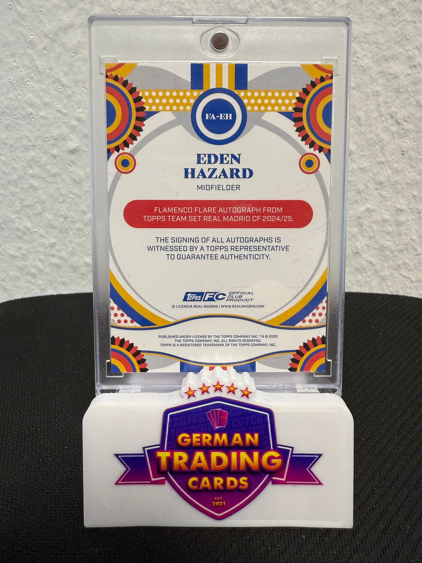Eden Hazard Auto 074/250 - 2024-25 Topps Team Set Real Madrid CF