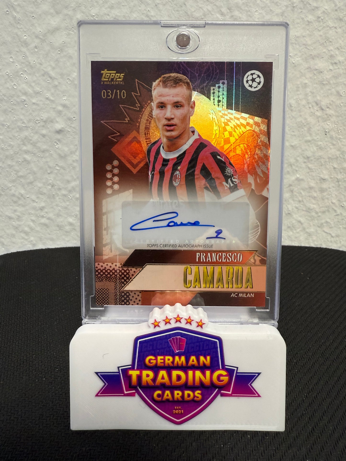 Francesco Camarda Auto 03/10 - 2024-25 Topps Gold UCC