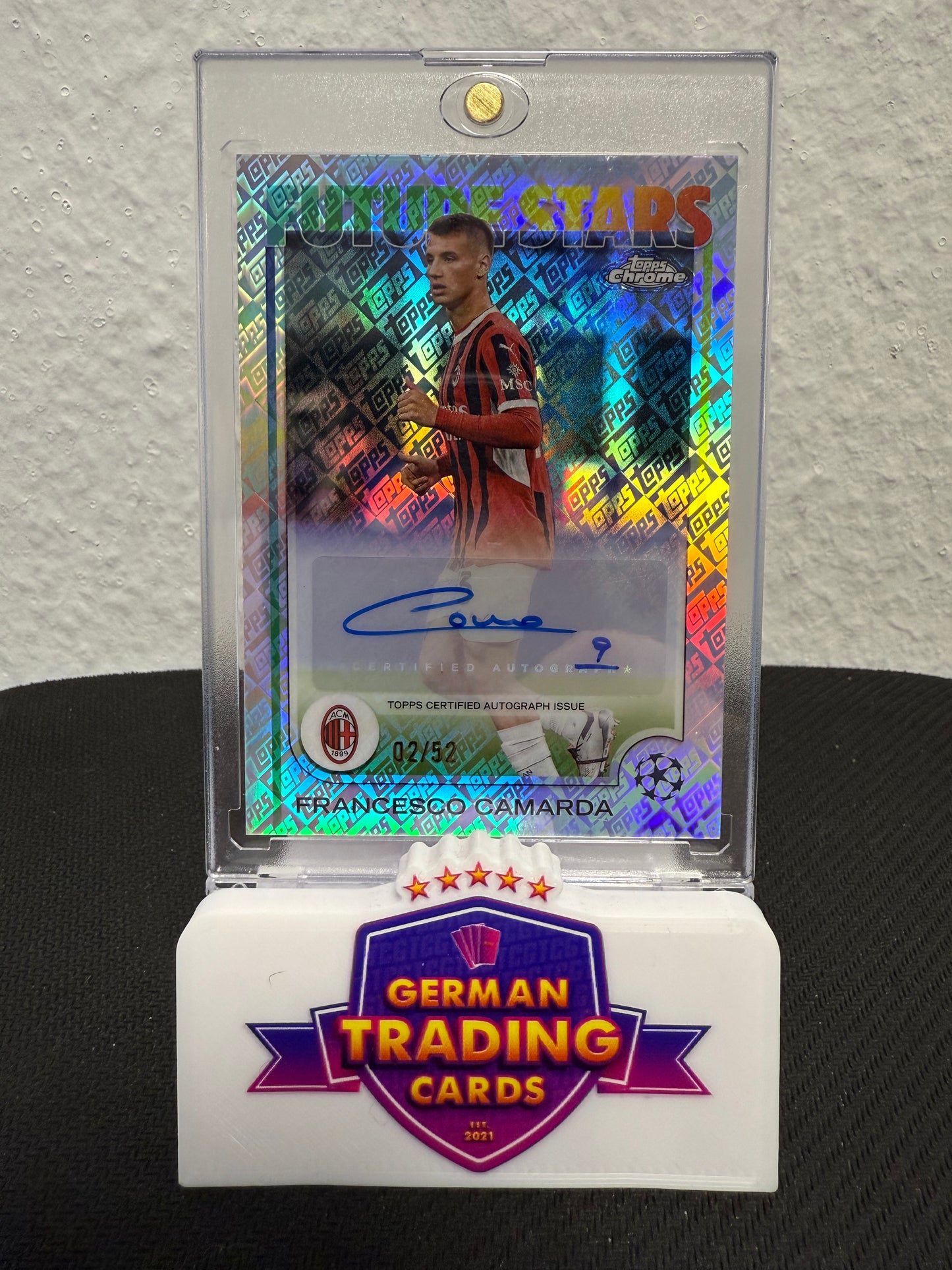 Francesco Camarda Future Stars Auto 02/52 - 2024-25 Topps Chrome UCC