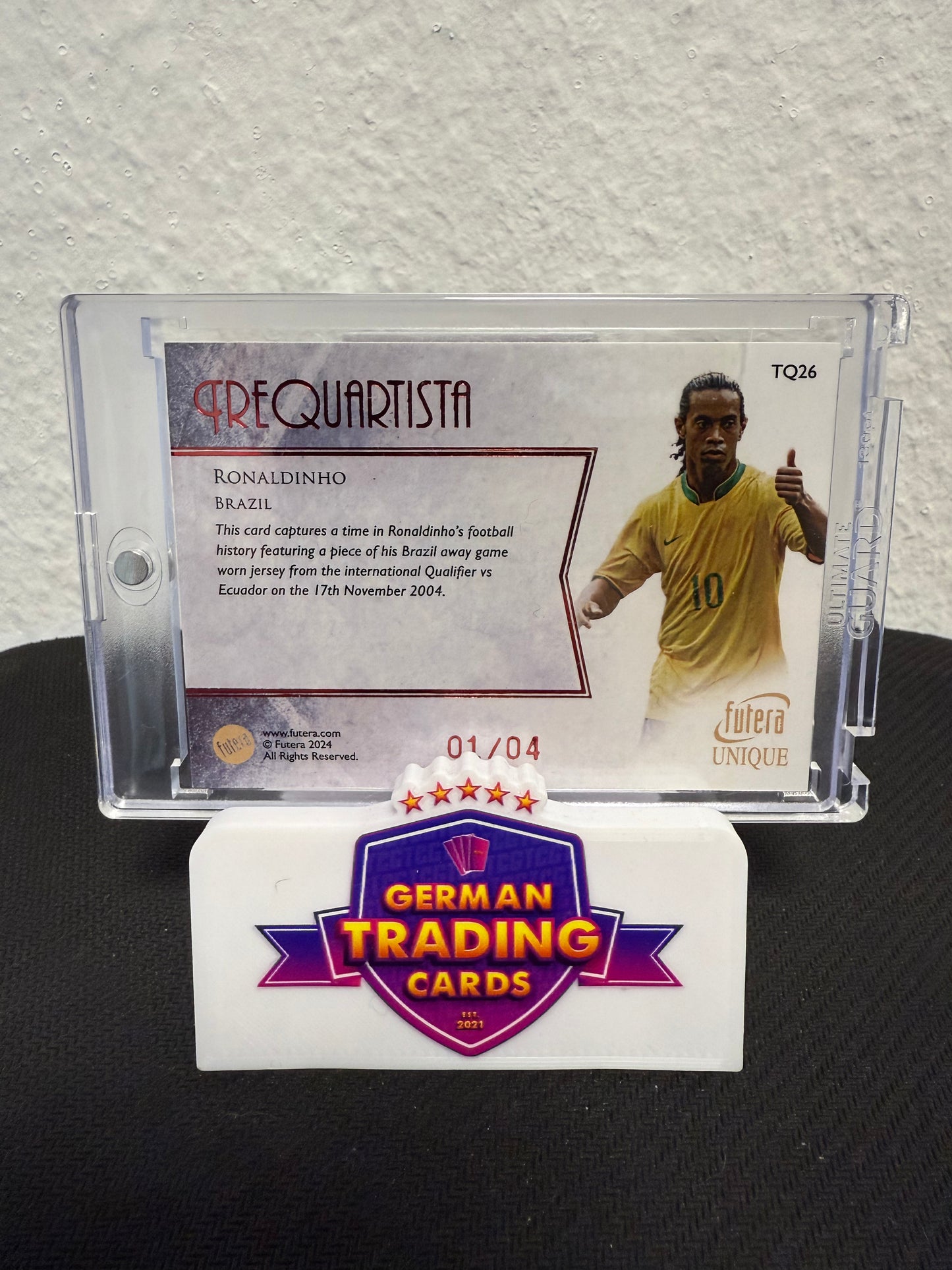 Ronaldinho Frequarista Game Worn Jersey 01/04 - 2024 Futera Unique