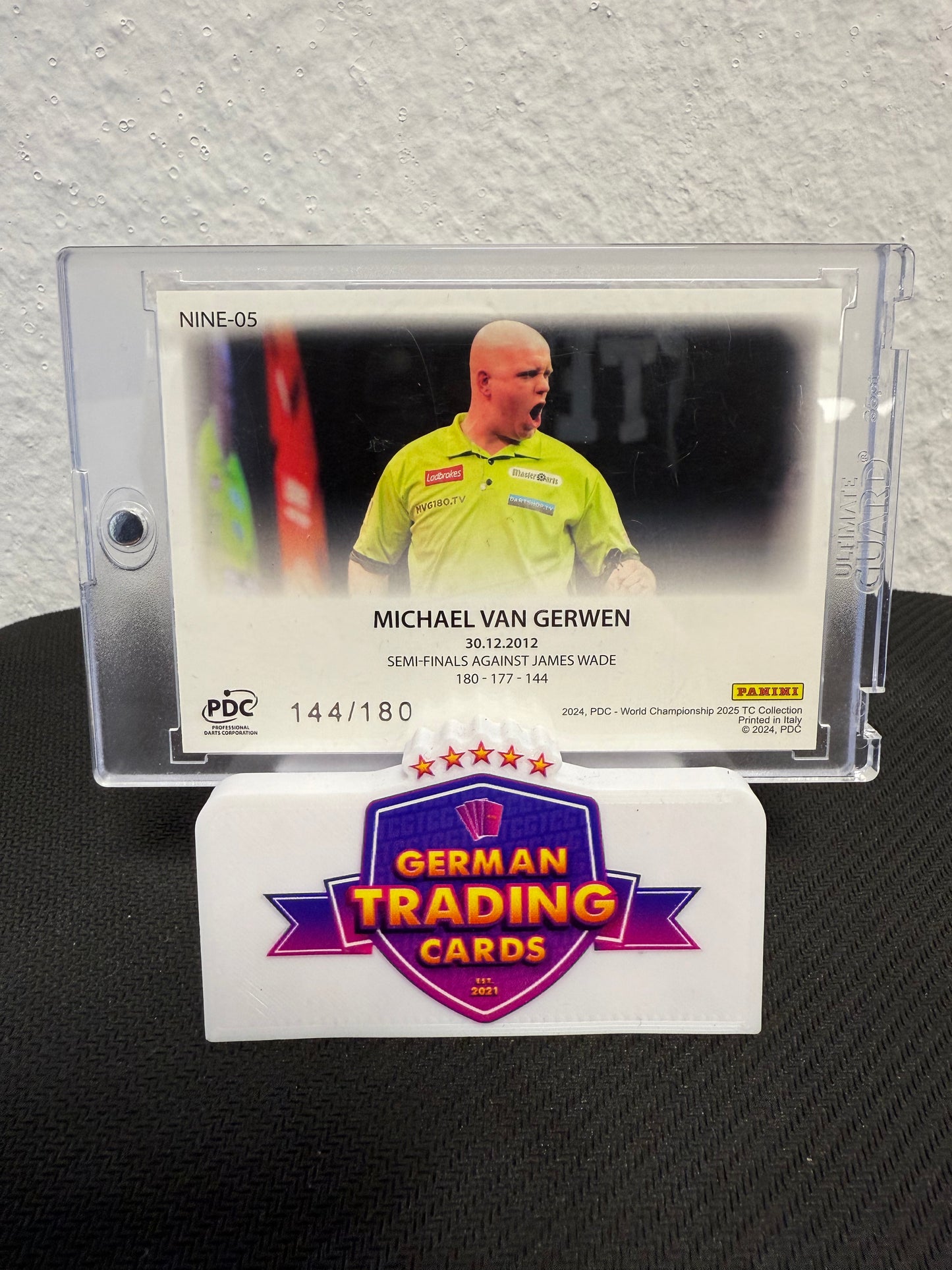 Michael van Gerwen 9 Dart Club 144/180 - 2024 Panini PDC World Championship 2025
