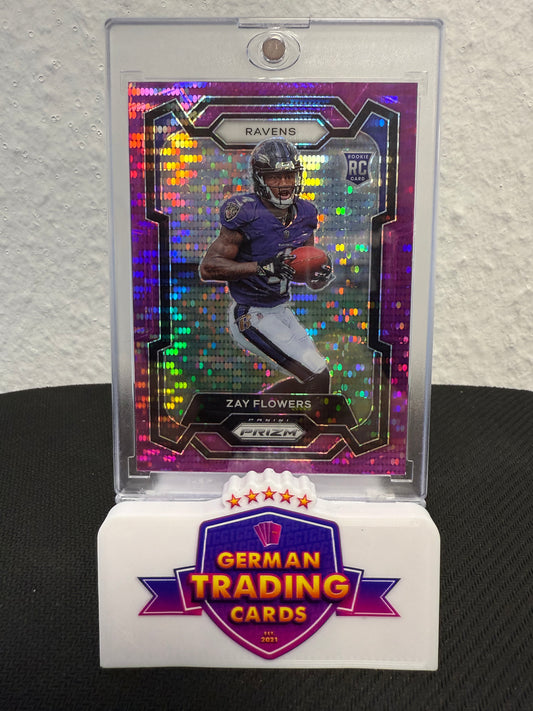 Zay Flowers Rookie Purple Pulsar - 2023 Panini Prizm Football