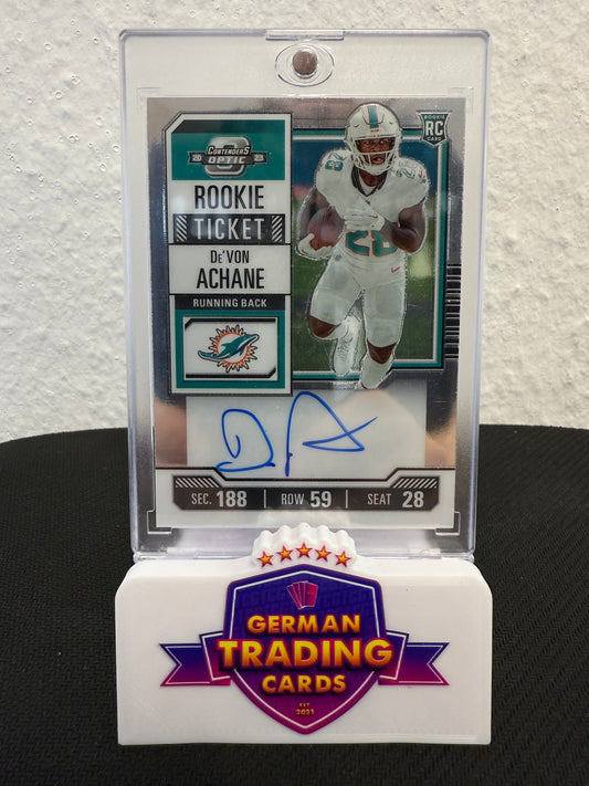 De´Von Achane Rookie Ticket - 2023 Panini Contenders Optic Football