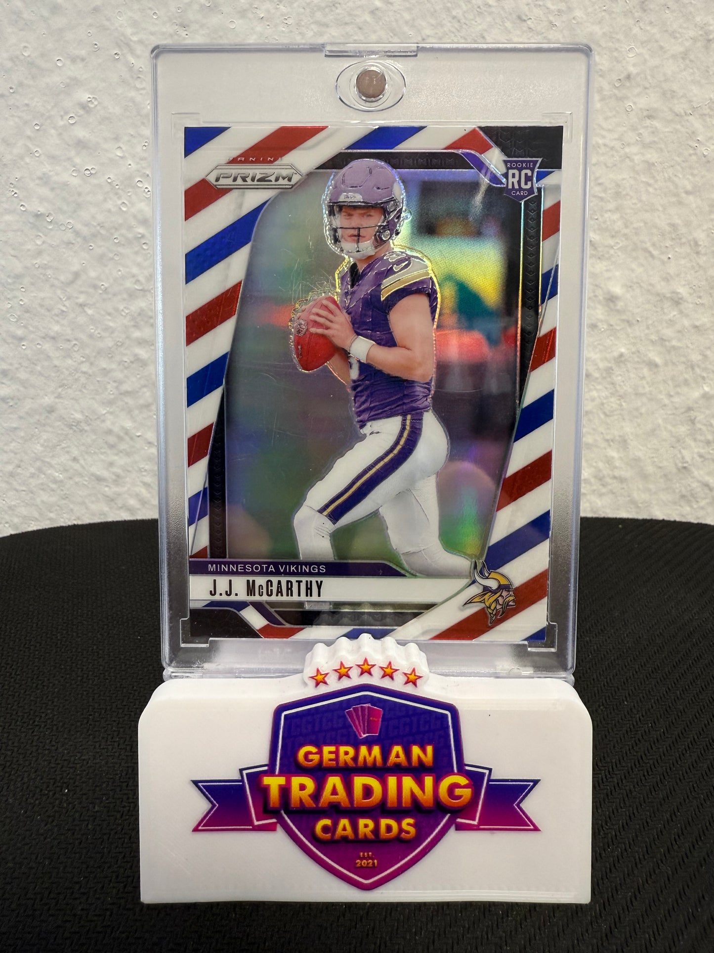 JJ McCarthy Rookie Red White Blue - 2024 Panini Prizm Football