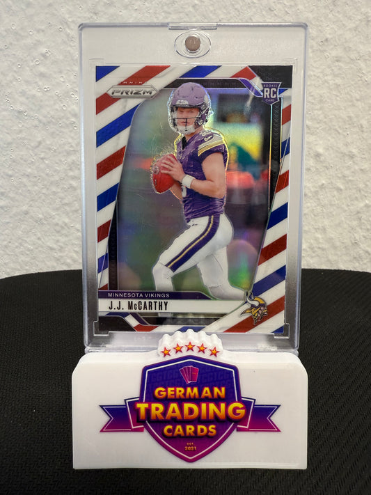 JJ McCarthy Rookie Red White Blue - 2024 Panini Prizm Football