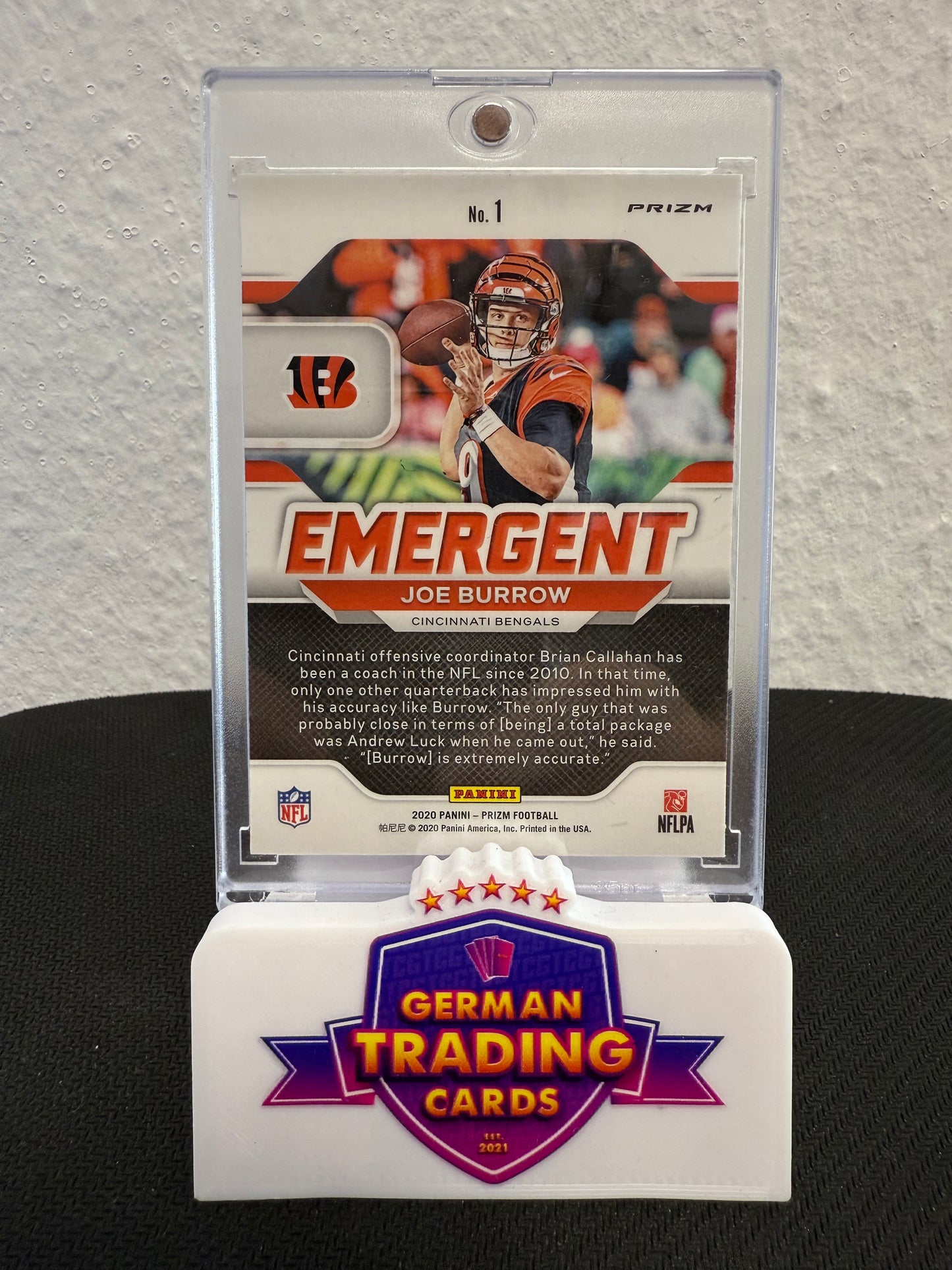 Joe Burrow Rookie Emergent Green - 2020 Panini Prizm Football