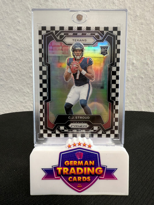 CJ Stroud Rookie Prizm Black & White Checker SP - 2023 Panini Prizm Football