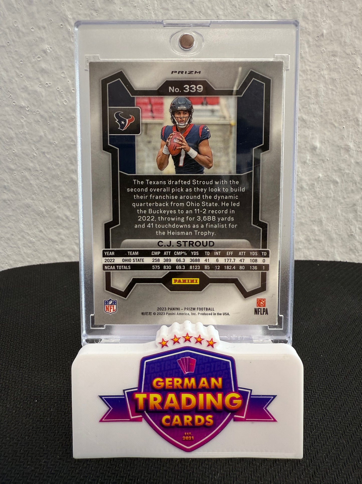 CJ Stroud Rookie Prizm Black & White Checker SP - 2023 Panini Prizm Football