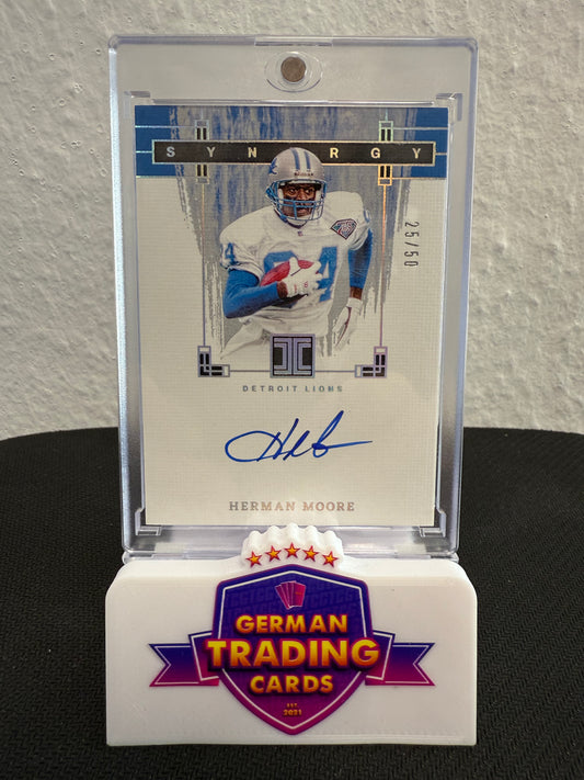Herman Moore Synergy Auto 25/50 - 2024 Panini Impeccable Football