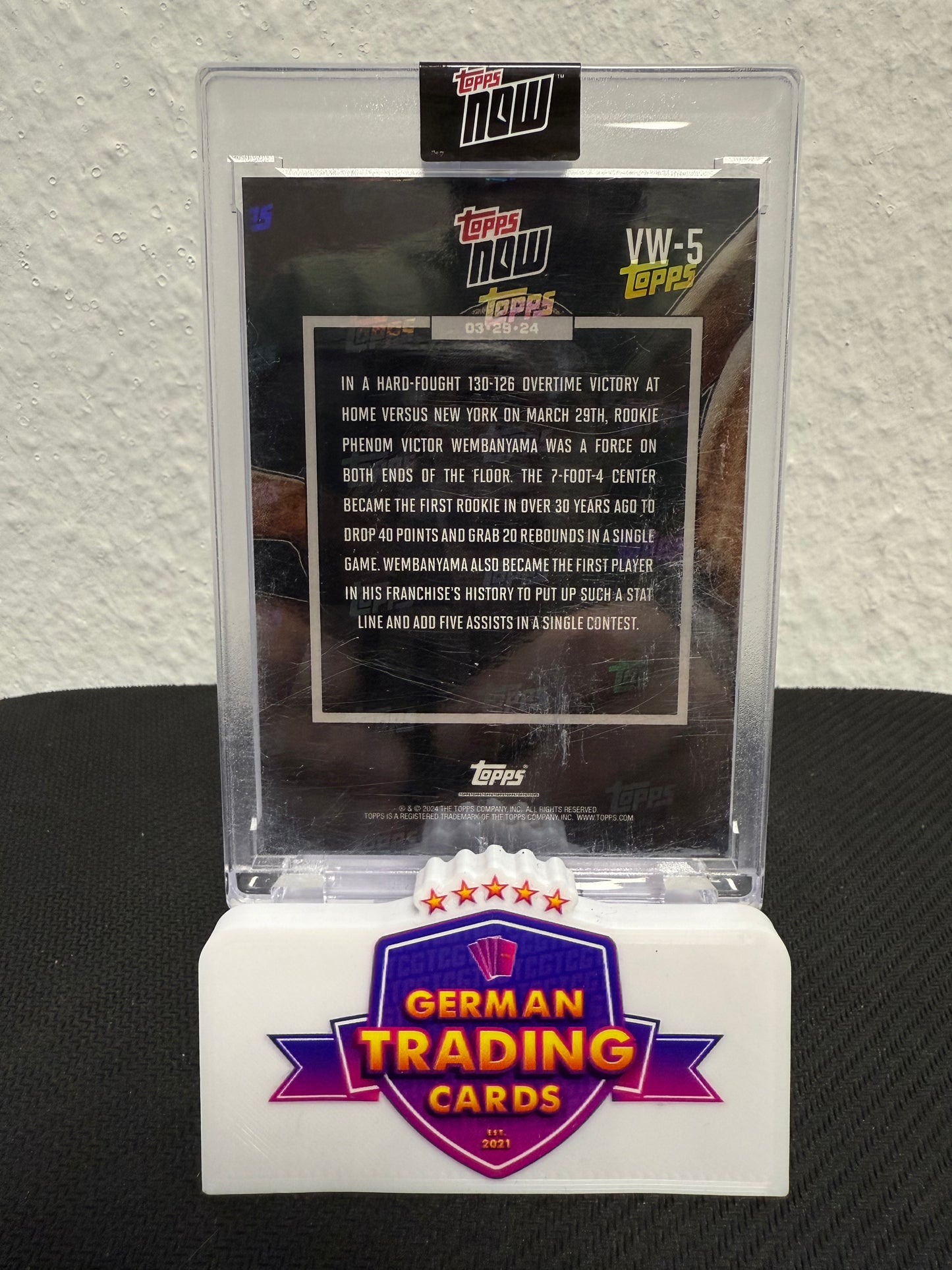 Victor Wembanyama Rookie Topps Now "40/20"