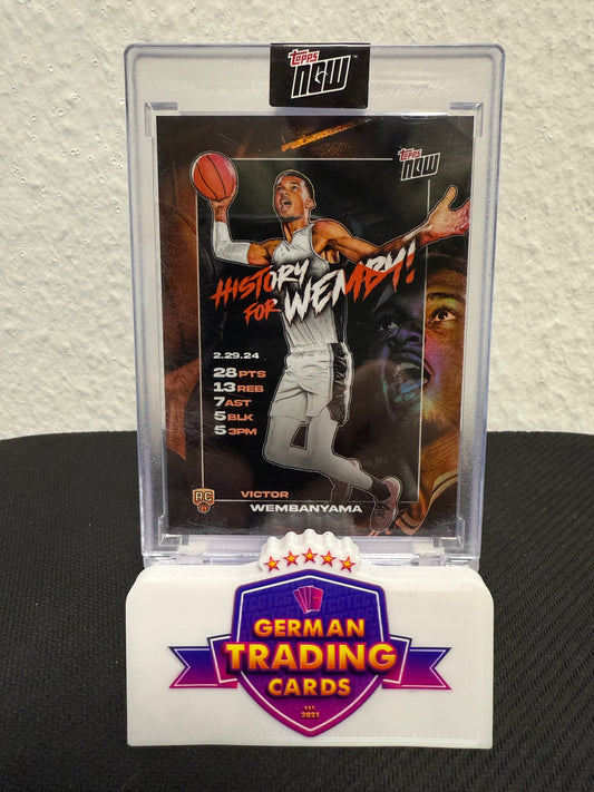 Victor Wembanyama Rookie Topps Now "History for Wemby"