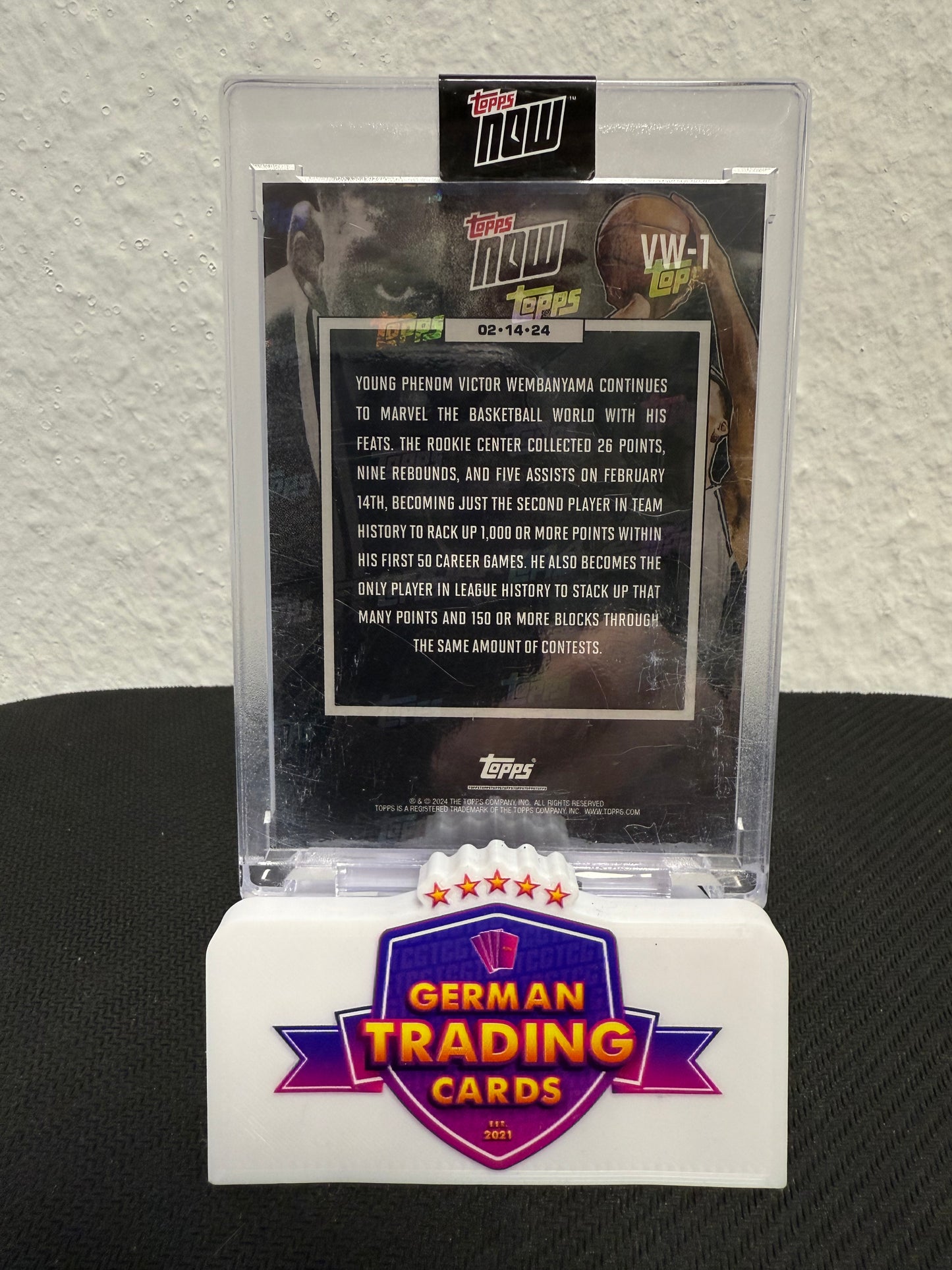 Victor Wembanyama Rookie Topps Now "1000th Point"
