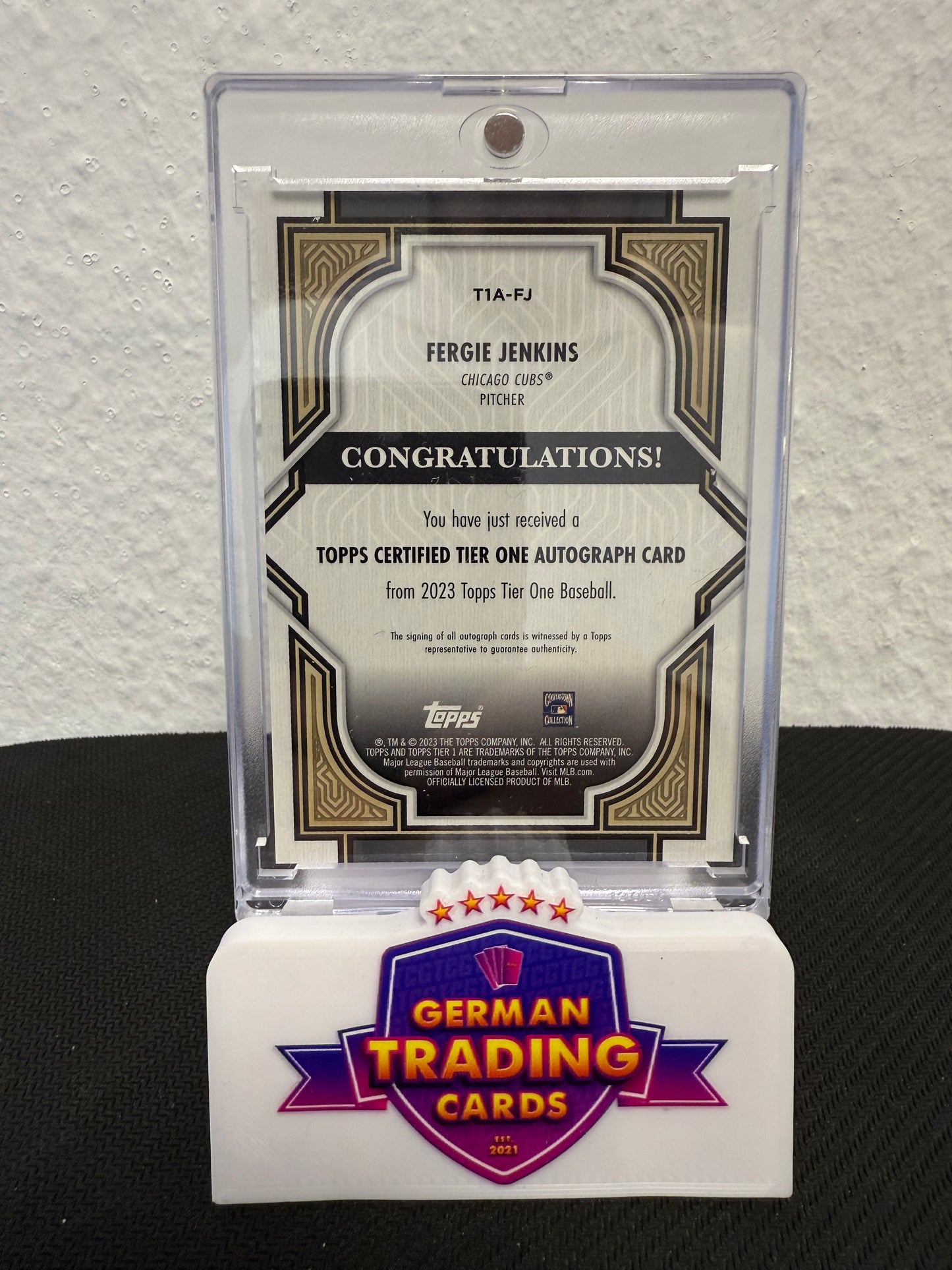 Fergie Jenkins Auto 140/149 - 2023 Topps Tier One Baseball