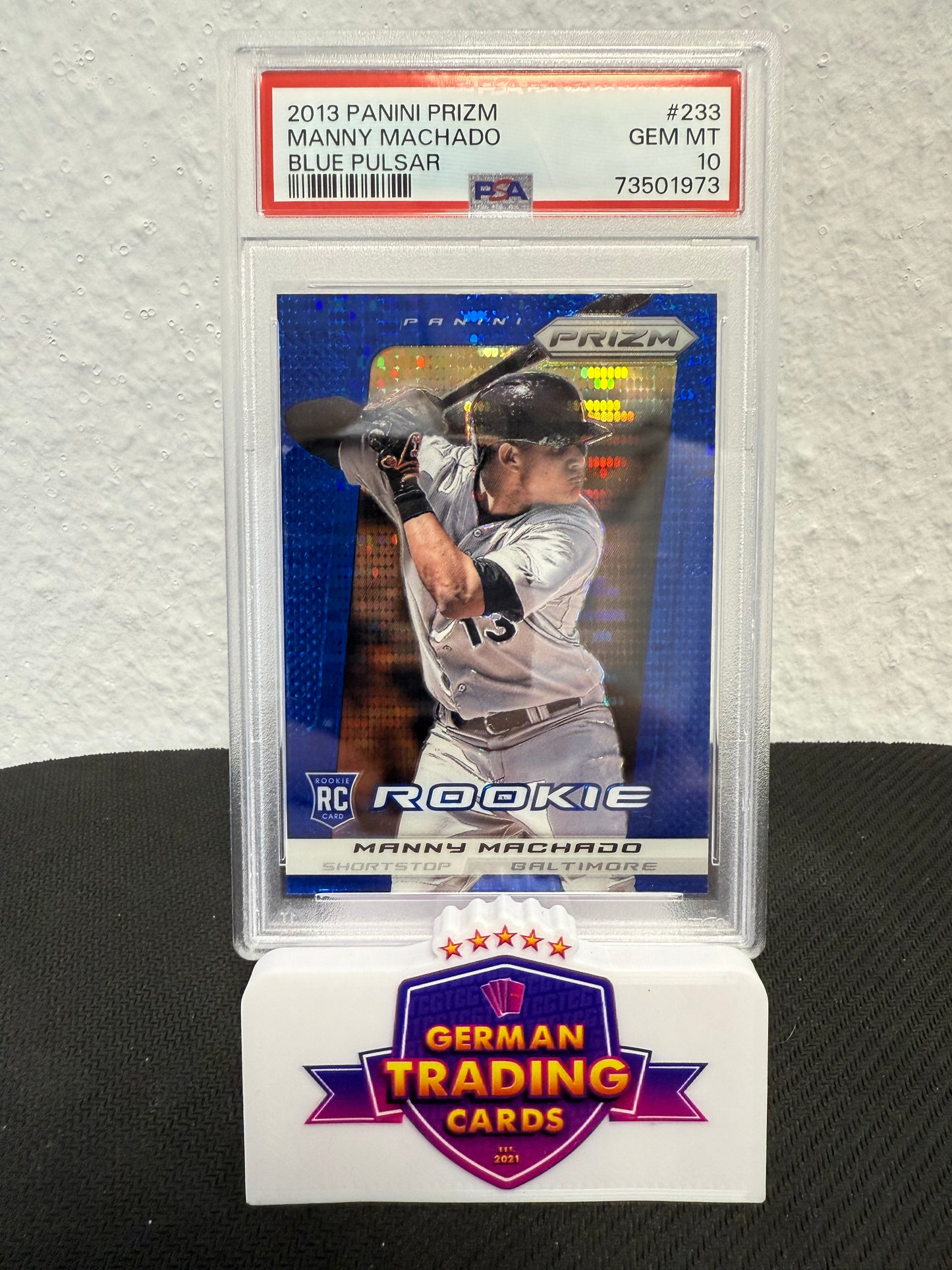 Manny Machado Rookie Blue Pulsar PSA 10 - 2013 Panini Prizm Baseball