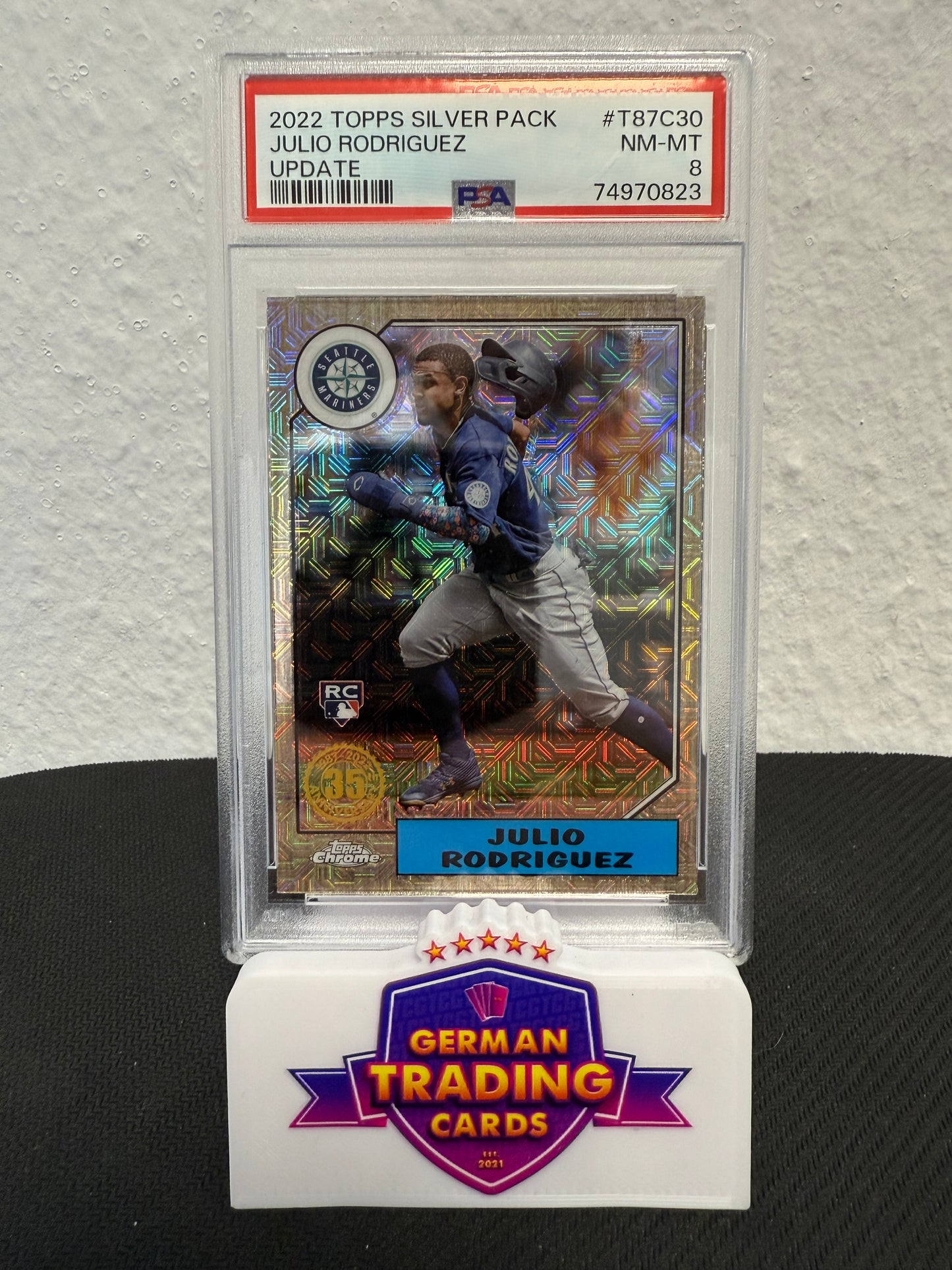 Julio Rodriguez Rookie Silver Pack Mojo PSA 8 - 2022 Topps Update Baseball