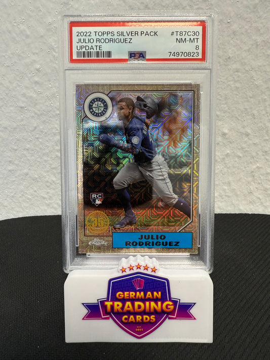 Julio Rodriguez Rookie Silver Pack Mojo PSA 8 - 2022 Topps Update Baseball