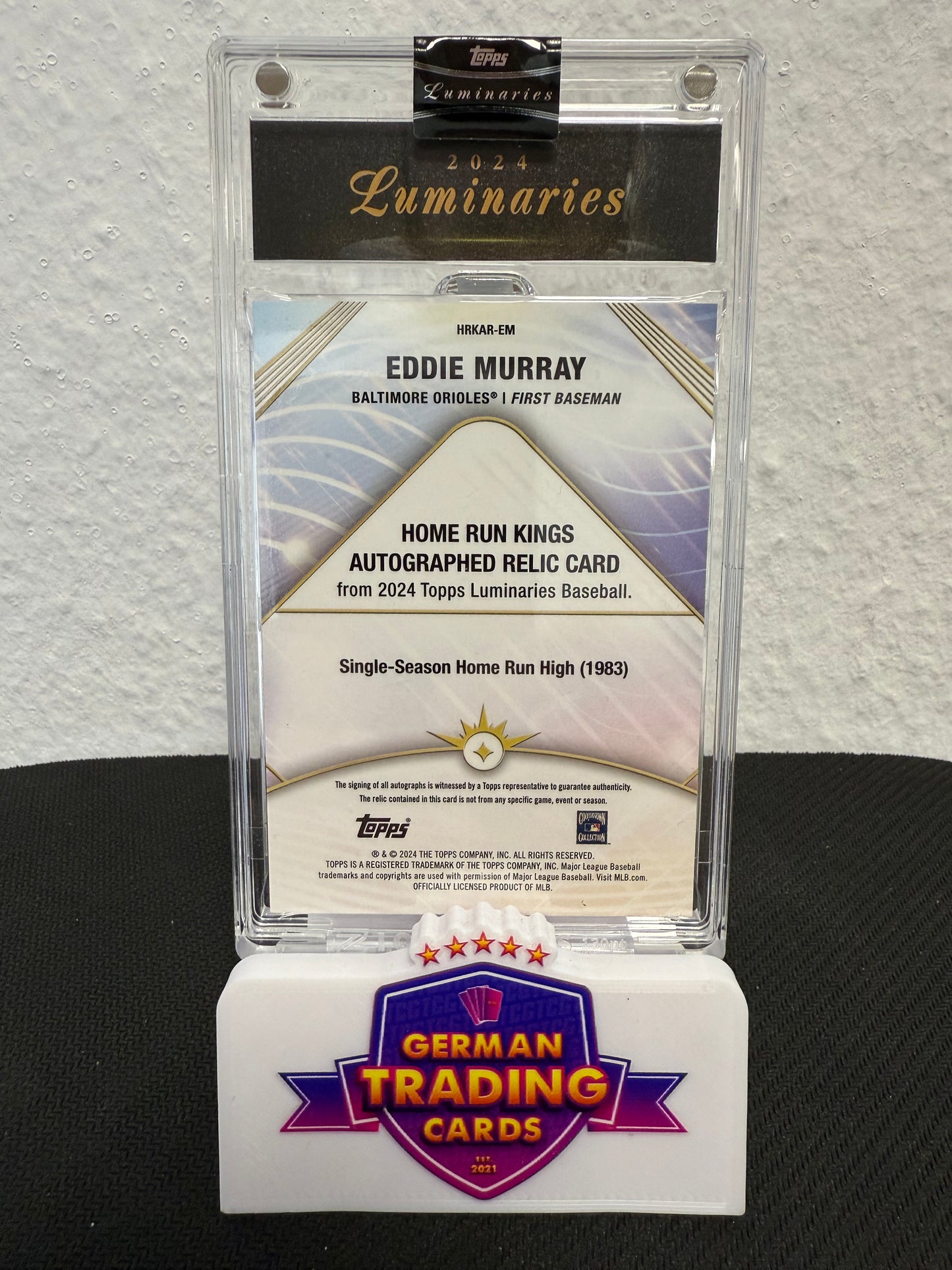 Eddie Murray Relic Auto 15/25 33HR - 2024 Topps Luminaries Baseball