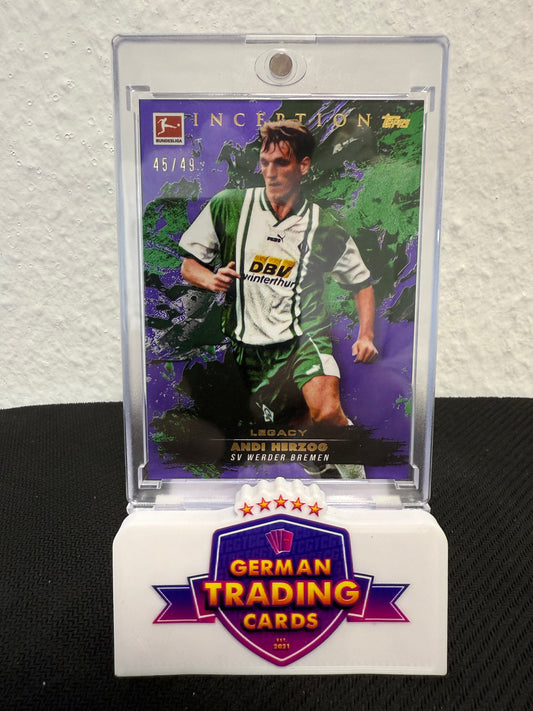 Andi Herzog Legacy 45/49 - 2024-25 Topps Inception Bundesliga