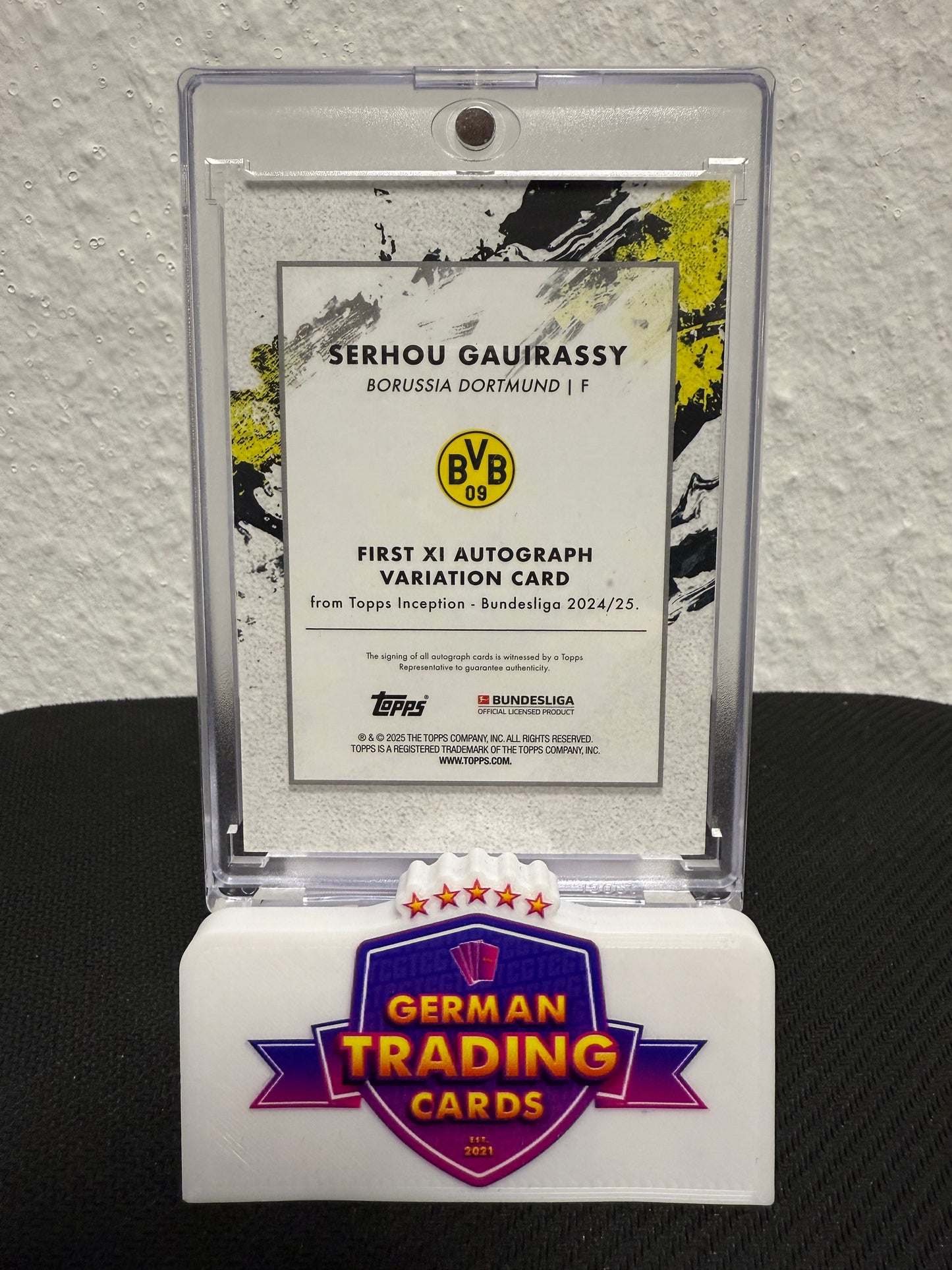 Serhou Guirassy First XI Auto 24/25 - 2024-25 Topps Inception Bundesliga