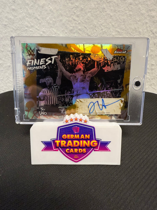 Jey Uso Finest Moments Auto 11/50 - 2025 Topps Finest WWE