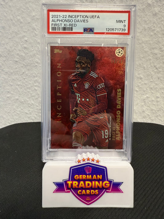 Alphonso Davies First XI 05/10 PSA 9 - 2021-22 Topps Inception UCL